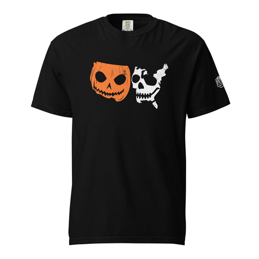 USA Pumpkin & Skull - Orange & White