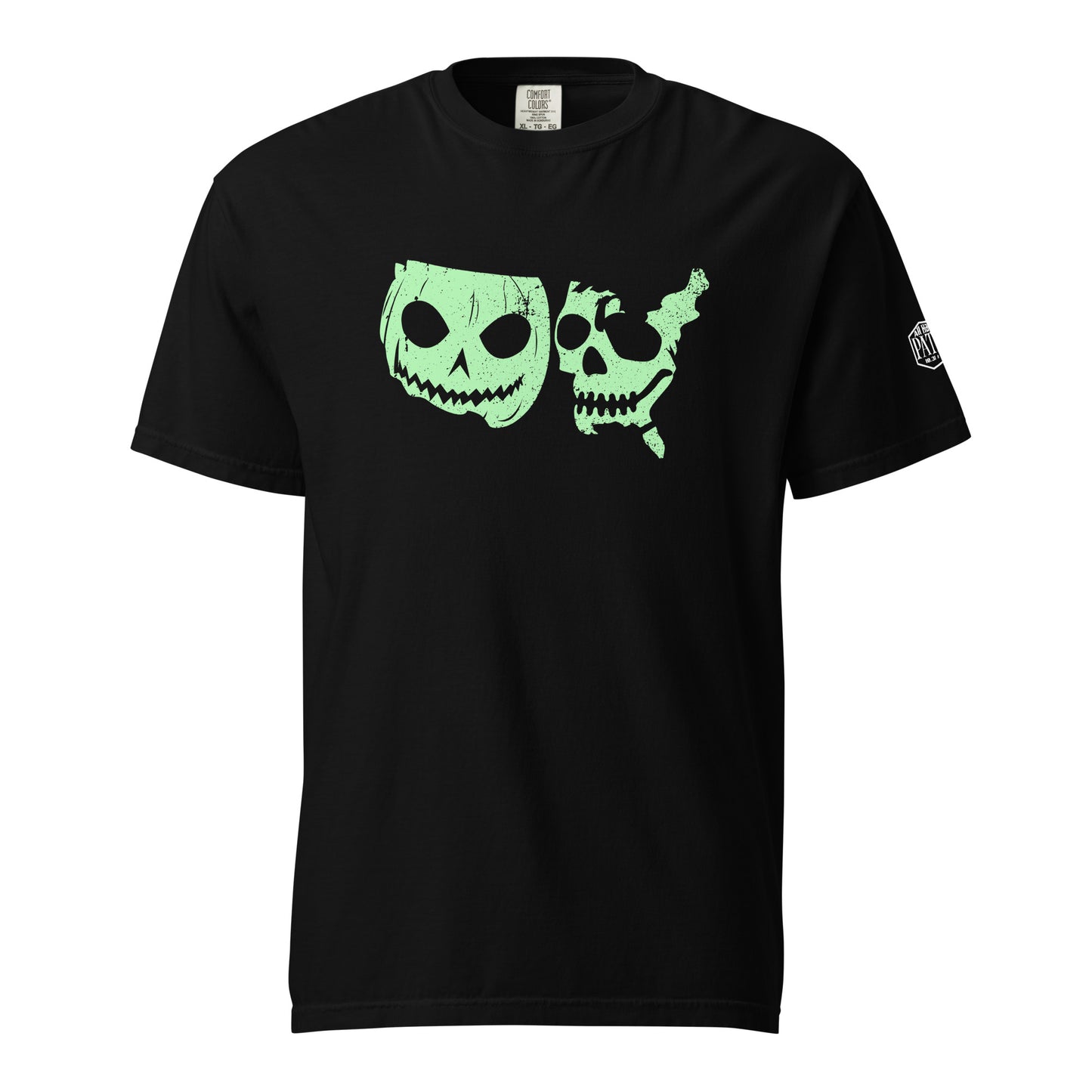 USA Pumpkin & Skull - Cemetery Moss Green