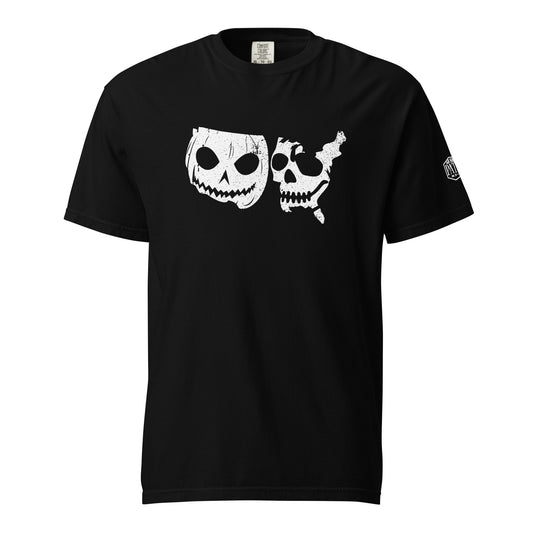 USA Pumpkin & Skull - White