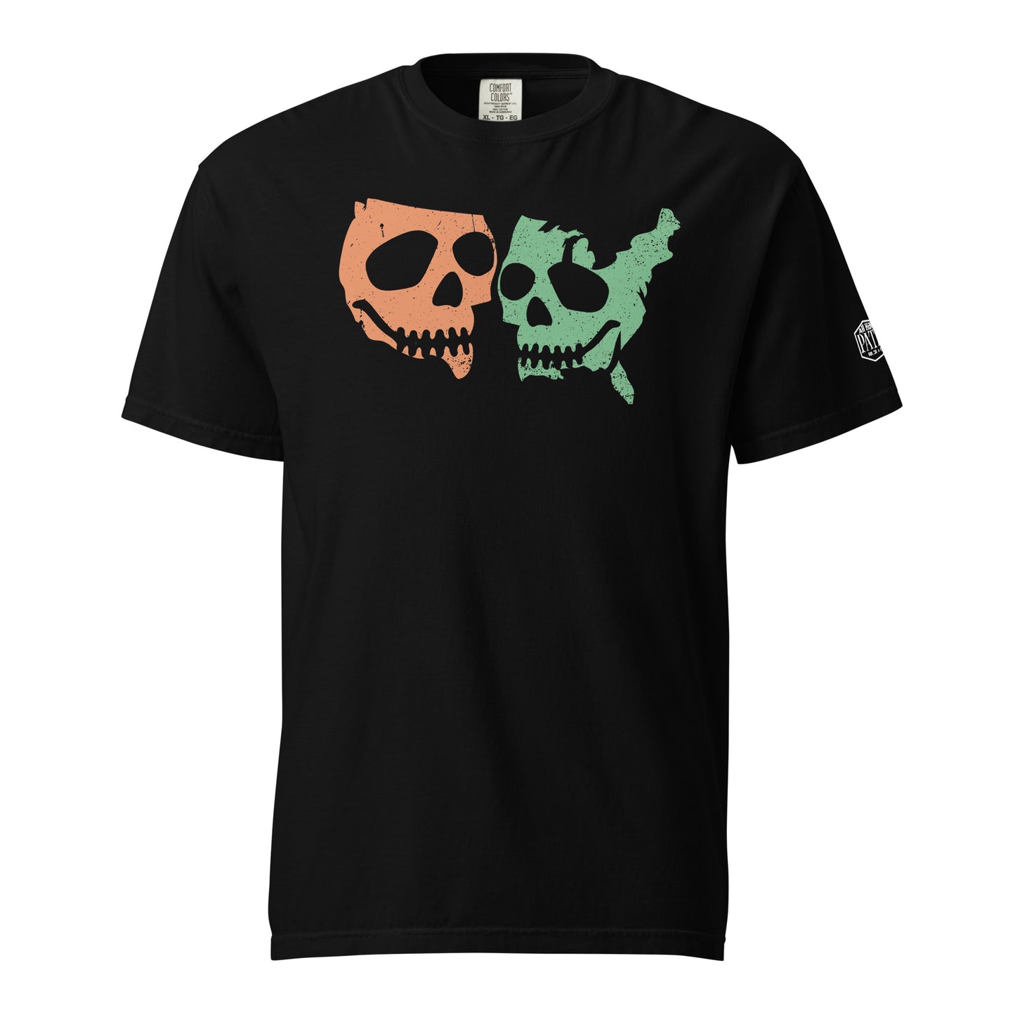 Skulls Of Liber-Tee - Orange & Green