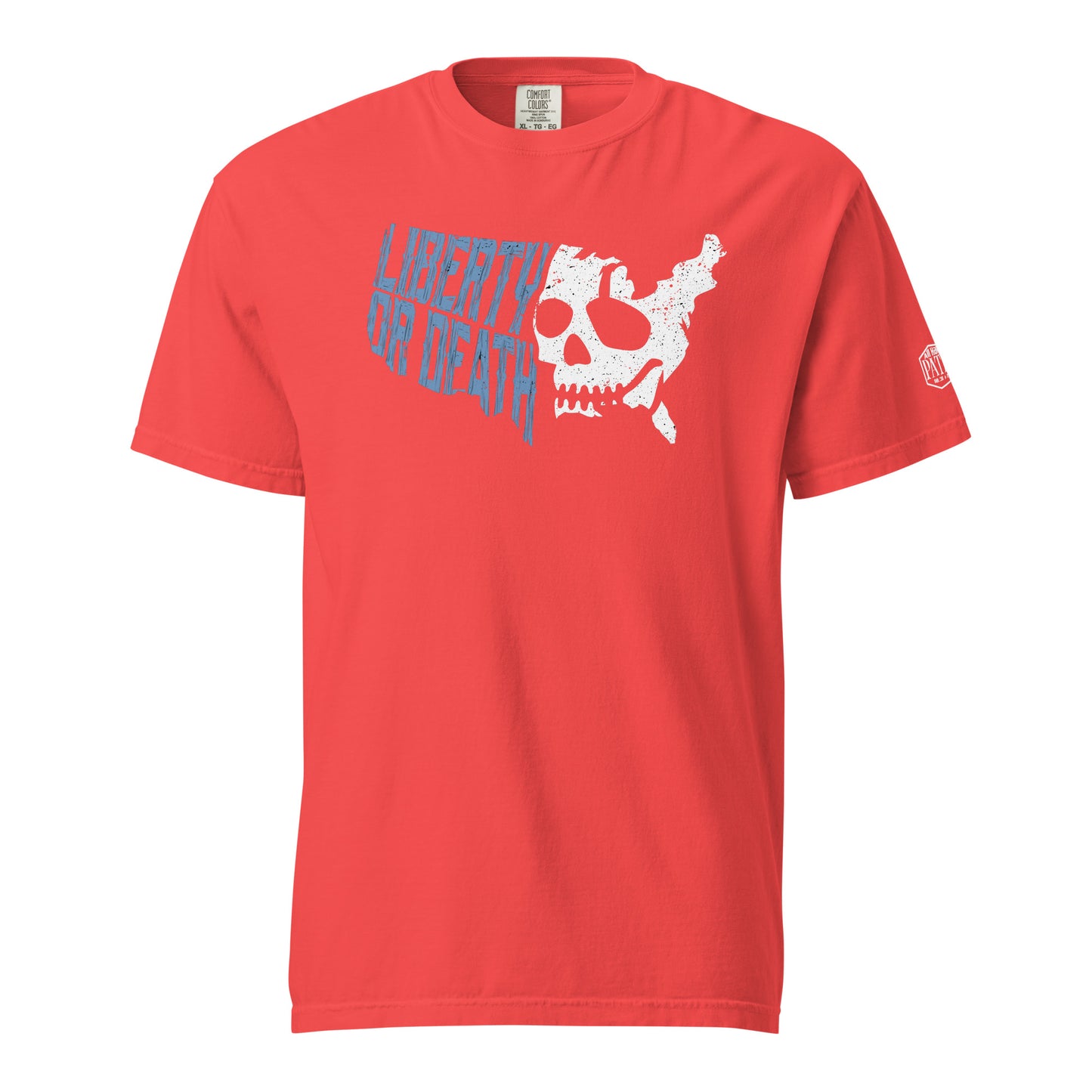 Liber-Tee Or Death - Blue Shirt White Logo