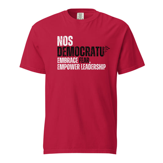 NosDemocratu Embrace Fear - Red Shirt