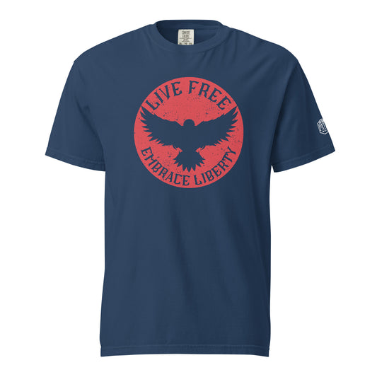 Embrace Liberty - Blue - Red Logo