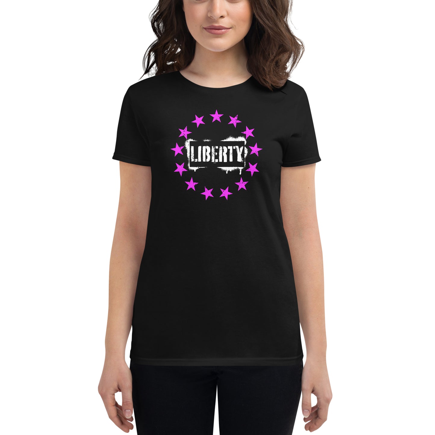 Spirit of Liberty - Purple & White - Womens Shirt